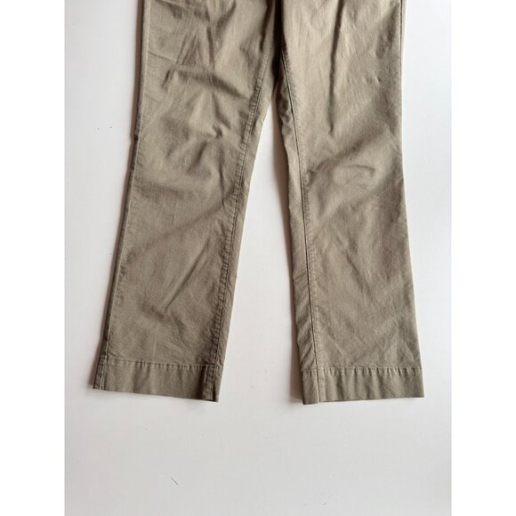 THEORY Avla Olive Green Stretch Cotton Twill Cropped New Chino Pants, Size 0 - Picture 5 of 14